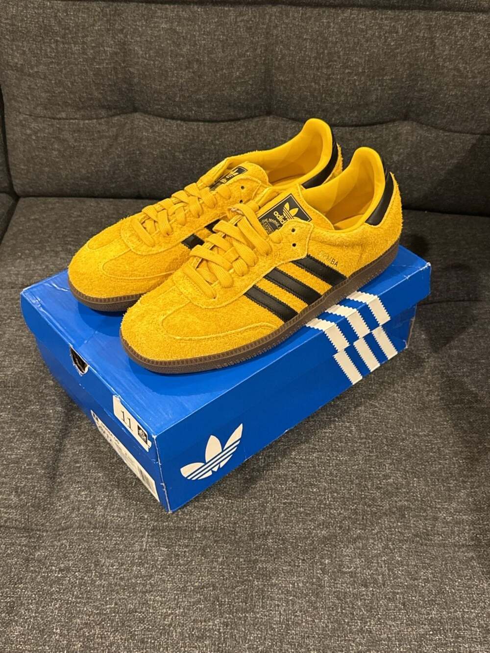 10.5M - Adidas Samba OG  EQT Yellow Core Black Gum